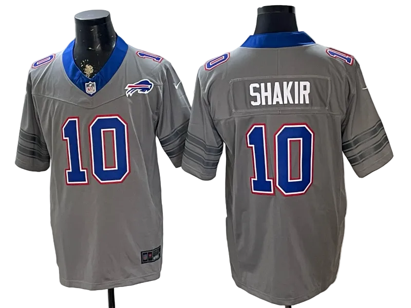 Custom Josh Allen Bills Gray Nickel City Limited Jersey -All Stitched