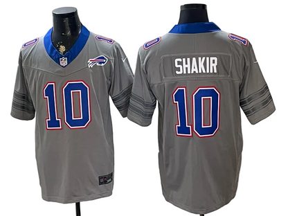 Custom Josh Allen Bills Gray Nickel City Limited Jersey -All Stitched