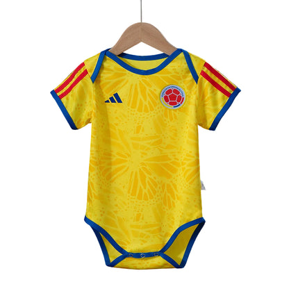Custom Infant 2026 Colombia Home Yellow Soccer Jersey | Colombia 2026 Baby Bodysuit