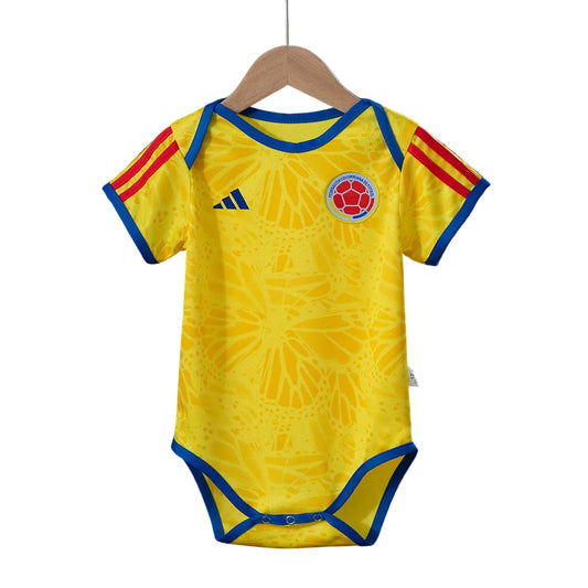 Custom Infant 2026 Colombia Home Yellow Soccer Jersey | Colombia 2026 Baby Bodysuit