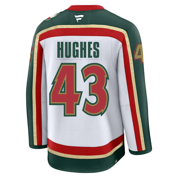 Custom 2026 Wild White 25th Anniversary Premium All Stitched Hockey Jersey