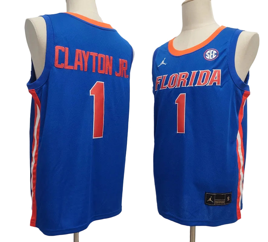 Custom Walter Clayton Jr. #1 Florida Gators Royal White Orange Basketball Jersey -All Stitched