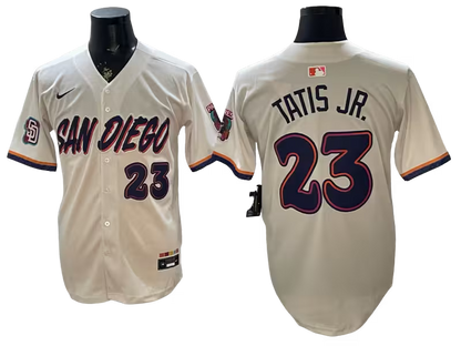 Custom Padres Cream 2026 City Connect Stadium Jersey - All Stitched
