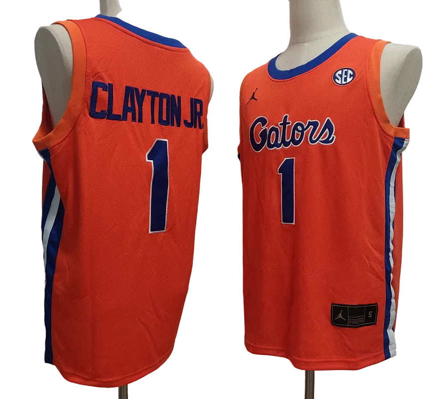 Custom Walter Clayton Jr. #1 Florida Gators Royal White Orange Basketball Jersey -All Stitched