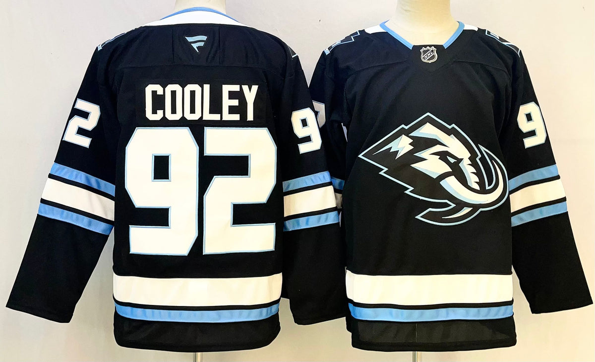 Custom Clayton Keller Logan Cooley Mammoth Black Home White Hockey Jersey -All Stitched
