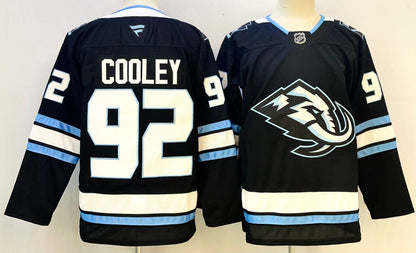 Custom Clayton Keller Logan Cooley Mammoth Black Home White Hockey Jersey -All Stitched