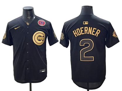 Custom Cubs Black Gold Limited Baseball Jersey -All Stitched