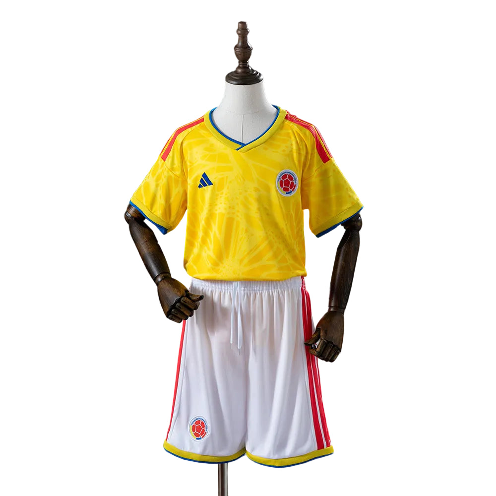 Custom Youth 2026 Colombia Home Navy Soccer Jersey Kit Set– Personalized Name & Number