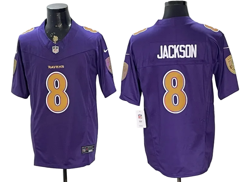 Custom 2026 Vapor Purple White Limited Football Jersey -All Stitched
