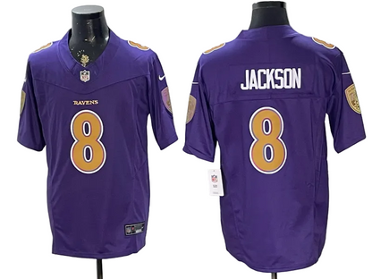 Custom 2026 Vapor Purple White Limited Football Jersey -All Stitched