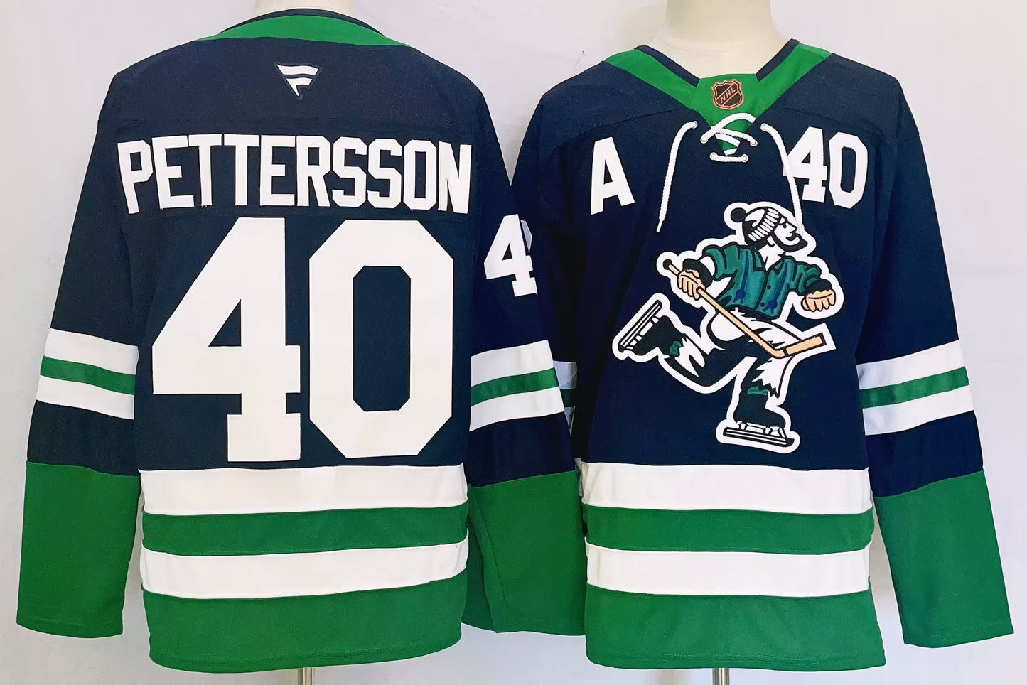 Custom 2026 Canucks Navy Reverse Retro Premium All Stitched Hockey Jersey