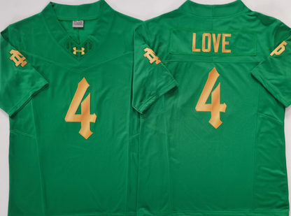 Men's Jeremiyah Love Notre Dame Fighting Irish Vapor Jersey White Navy Kelly Green Football Jersey -All Stitched