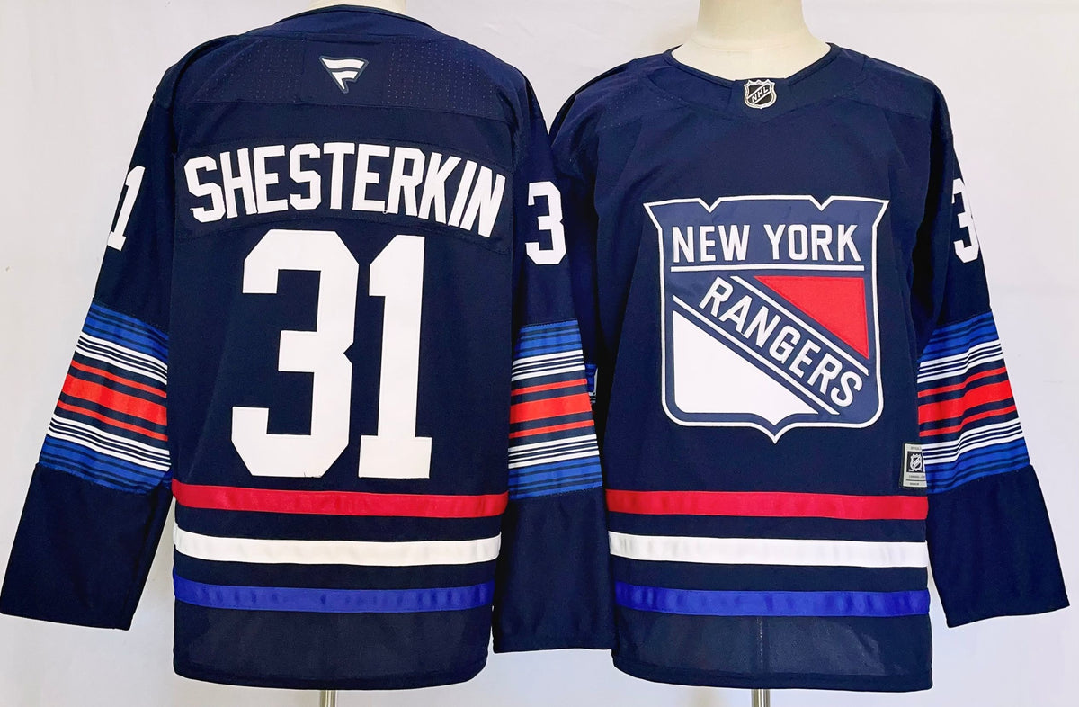 Custom Mika Zibanejad Alternate Premium Navy Hockey Jersey -All Stitched