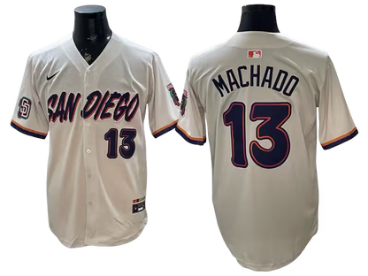 Custom Padres Cream 2026 City Connect Stadium Jersey - All Stitched