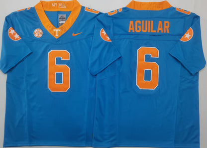 Men's Joey Aguilar #6 Tennessee Volunteers Stitched Jersey