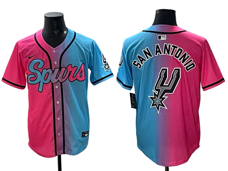 2026 Victor Wembanyama San Antonio Spurs Baseball Jersey -All Stitched