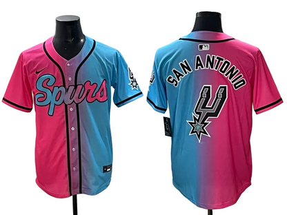 2026 Victor Wembanyama San Antonio Spurs Baseball Jersey -All Stitched