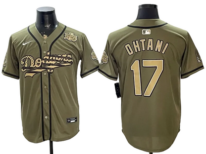 Olive 2026 Armed Forces Day Baseball Jersey -All Stitched