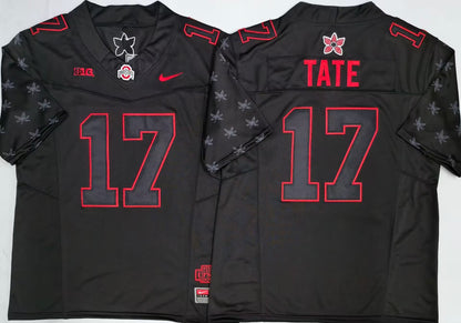 Men's Carnell Tate #17 Ohio State Buckeyes Black Vapor Jersey -All Stitched