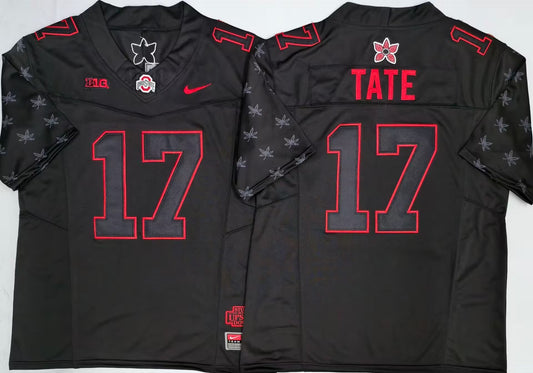 Men's Carnell Tate #17 Ohio State Buckeyes Black Vapor Jersey -All Stitched
