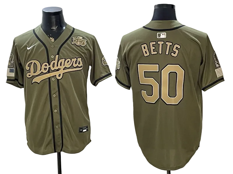 Olive 2026 Armed Forces Day Baseball Jersey -All Stitched