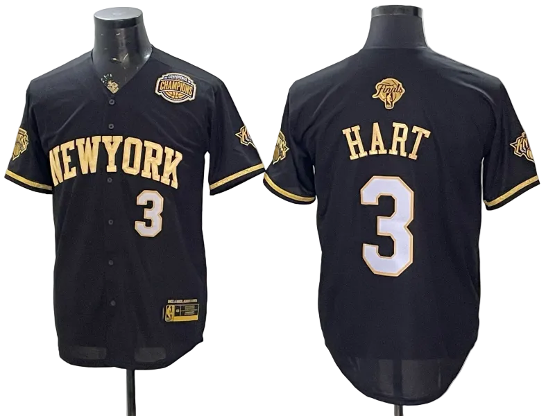 Custom Men's Jalen Brunson OG Anunoby 2026 Finals Champions Always Baseball Jersey -All Stitched