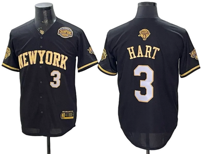 Custom Men's Jalen Brunson OG Anunoby 2026 Finals Champions Always Baseball Jersey -All Stitched