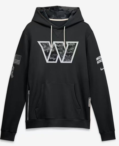 2026 Salute to Service Black Sideline Dri-FIT Pullover Hoodie
