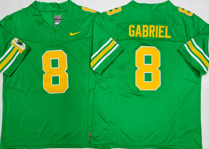 Men's Dillon Gabriel #8 Oregon Ducks Green Vapor Jersey -All Stitched