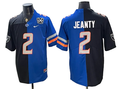 Custom Ashton Jeanty Raiders Black White Gray Split Retro Limited Football Jersey -All Stitched