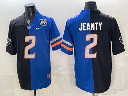 Custom Ashton Jeanty Raiders Black White Gray Split Limited Football Jersey -All Stitched