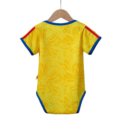 Custom Infant 2026 Colombia Home Yellow Soccer Jersey | Colombia 2026 Baby Bodysuit