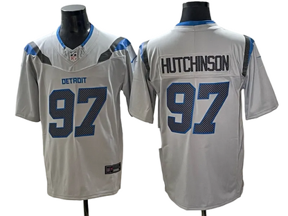 Custom Jahmyr Gibbs Silver 2026 Rivalries Limited Football Jersey -All Stitched