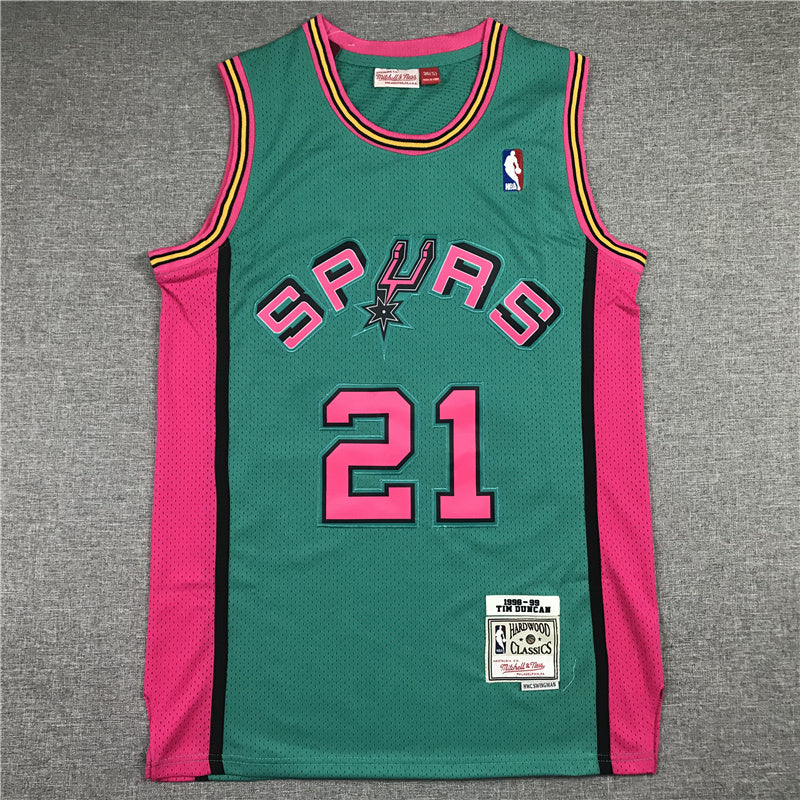 Tim Duncan San Antonio Spurs Throwback Baskeball Jersey -All Stitched