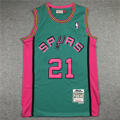 Tim Duncan San Antonio Spurs Throwback Baskeball Jersey -All Stitched
