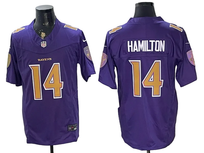 Custom 2026 Vapor Purple White Limited Football Jersey -All Stitched