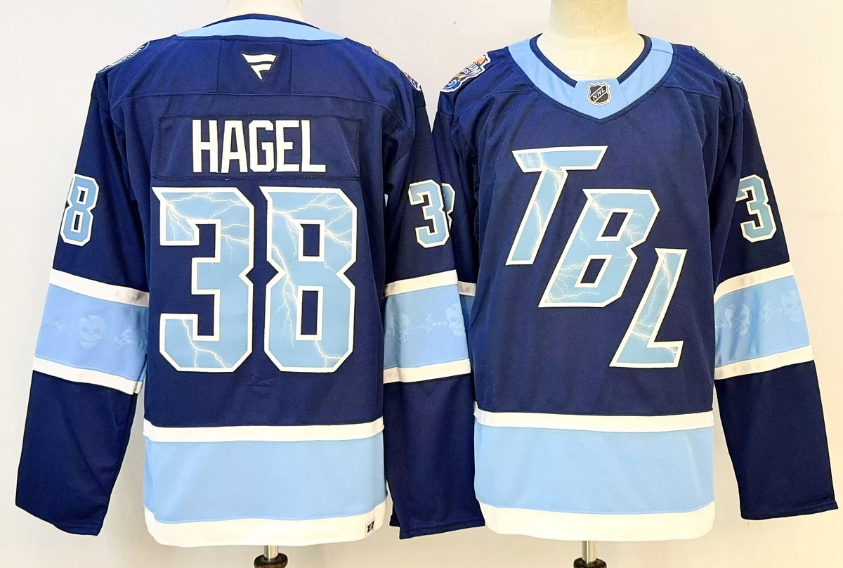 Custom Nikita Kucherov Blue Lightning 2026 Stadium Series Hockey Jersey -All Stitched