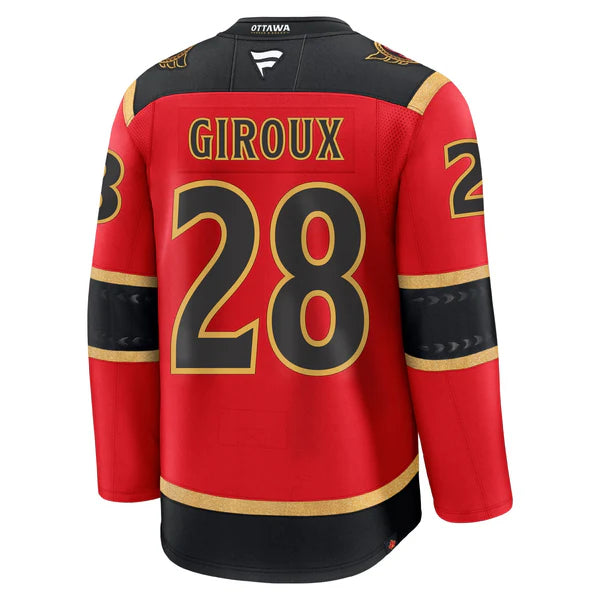 Custom 2026 Home Black Alternate Red Premium All Stitched Hockey Jersey