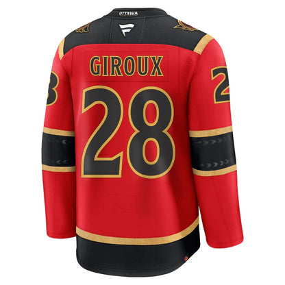 Custom 2026 Home Black Alternate Red Premium All Stitched Hockey Jersey