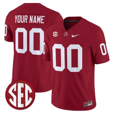 Custom Name Number Alabama Crimson Tide Crimson White Black Limited Football Jersey -All Stitched