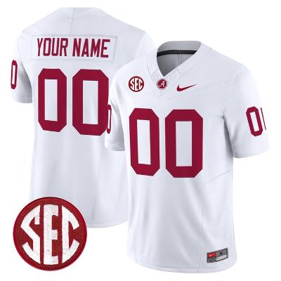 Custom Name Number Alabama Crimson Tide Crimson White Black Limited Football Jersey -All Stitched
