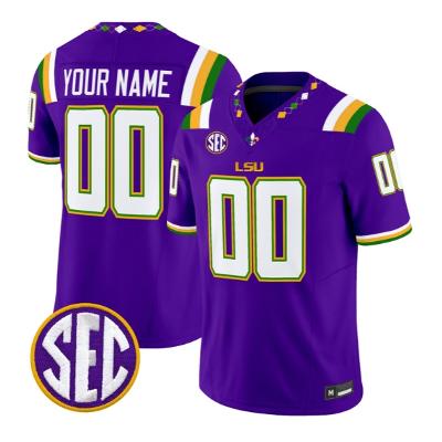 Custom Name Number LSU Tigers 2026 Mardi Gras White Purple Limited Football Jersey -All Stitched