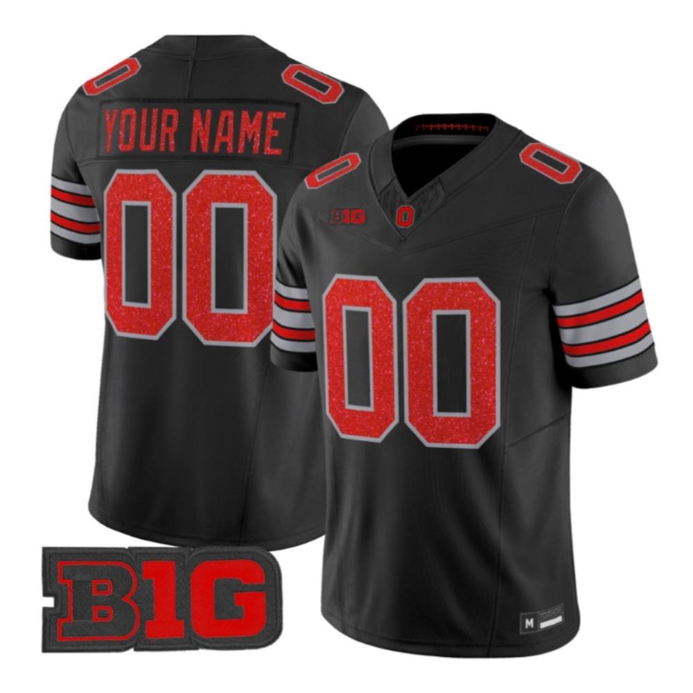 Custom Name Number Ohio State Buckeyes Scarlet White Black 2026 Tunnel Vision Limited Football Jersey -All Stitched