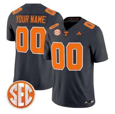 Custom Name Number Tennessee Volunteers Orange White Black Gray Limited Football Jersey -All Stitched
