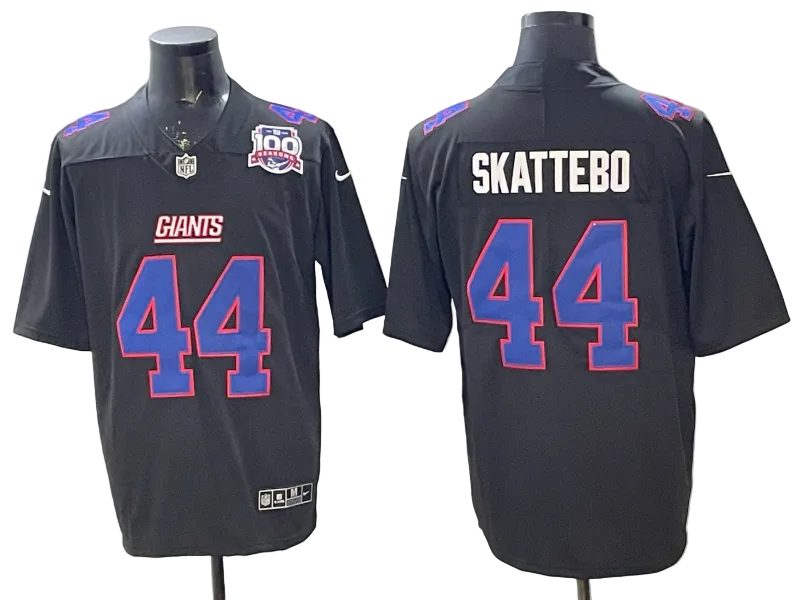 Custom Cam Skattebo Giants Legacy Royal White Black Limited Jersey -All Stitched