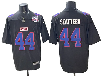 Custom Cam Skattebo Giants Legacy Royal White Black Limited Jersey -All Stitched