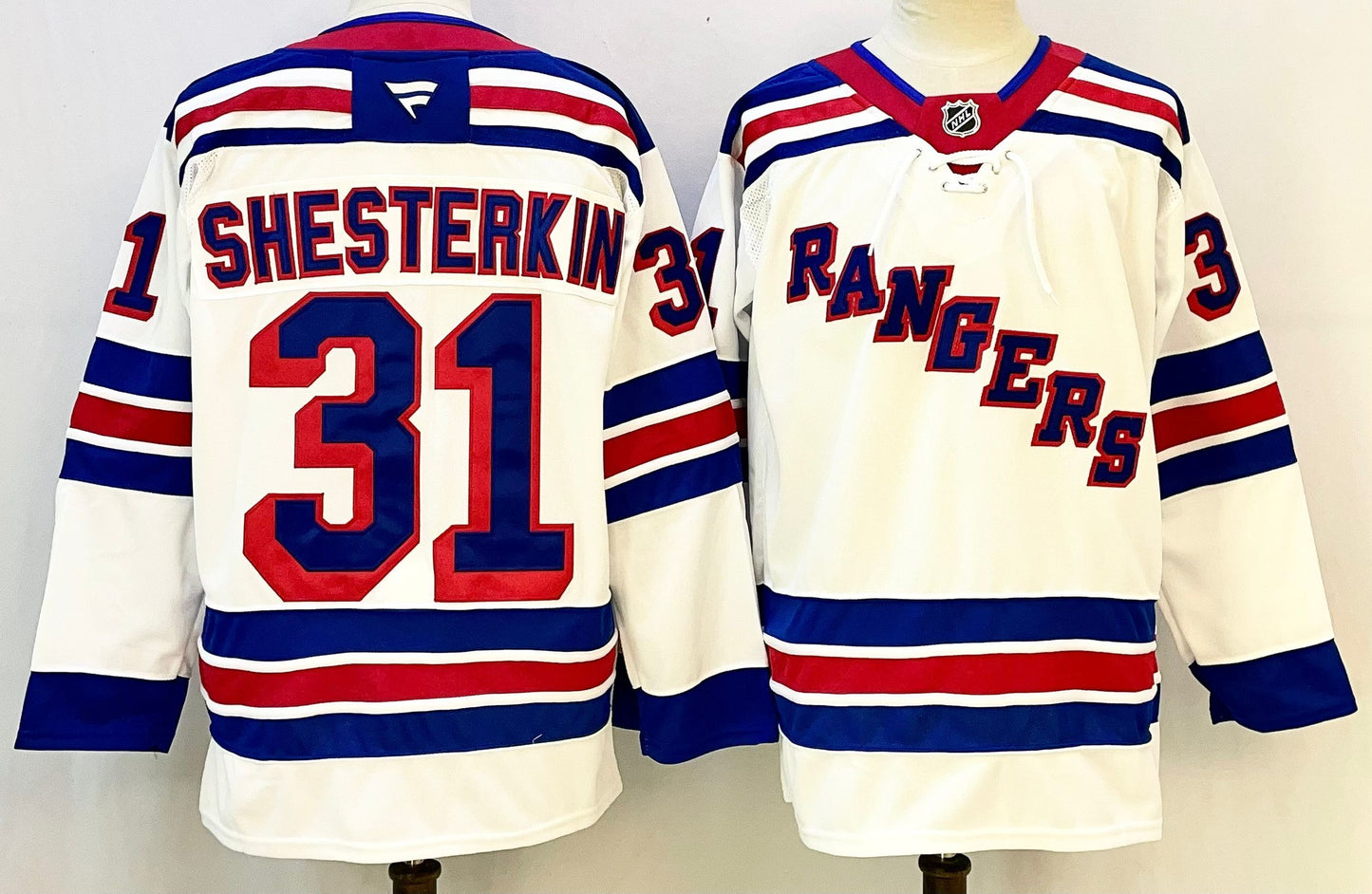 Custom 2026 Ranger Away White Premium All Stitched Hockey Jersey