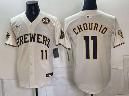 Custom Jackson Chourio 2026 World Series Cream Baseball Jersey -All Stitched