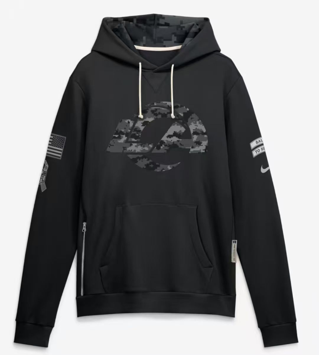2026 Salute to Service Black Sideline Dri-FIT Pullover Hoodie