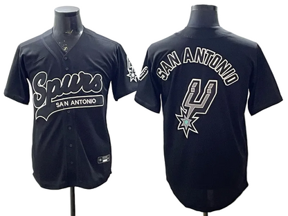 2026 Victor Wembanyama San Antonio Spurs Baseball Jersey -All Stitched